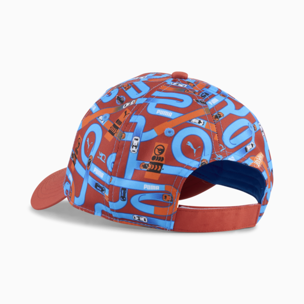 PUMA x HOT WHEELS™ Baseball Cap Youth, Red Fire-AOP, large-MEX