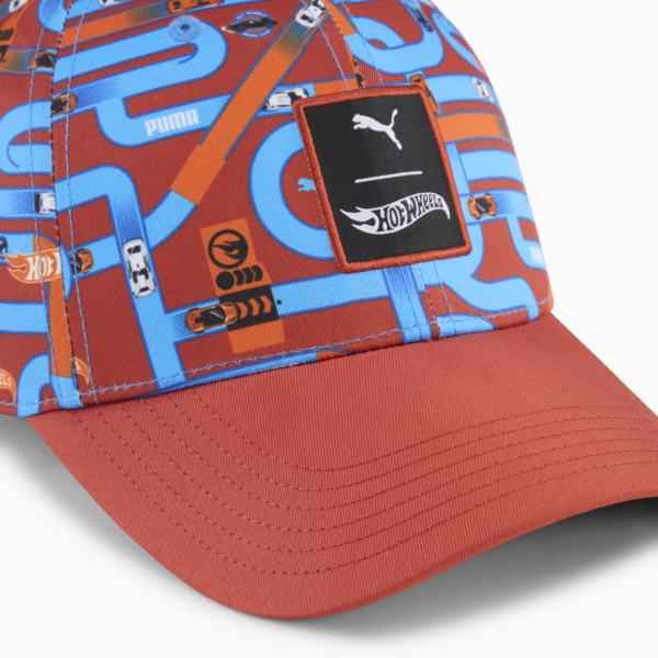 PUMA x HOT WHEELS™ Baseball Cap Youth, Red Fire-AOP, large-MEX