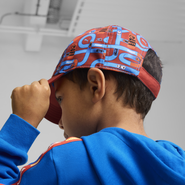 PUMA x HOT WHEELS™ Baseball Cap Youth, Red Fire-AOP, large-MEX