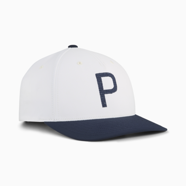 Crafted P Golf Cap Men, Warm White-Deep Navy, large-ZAF