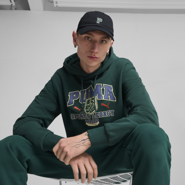 WARDROBE Essentials GRAPHIC Dad Cap, PUMA Black, large-ZAF