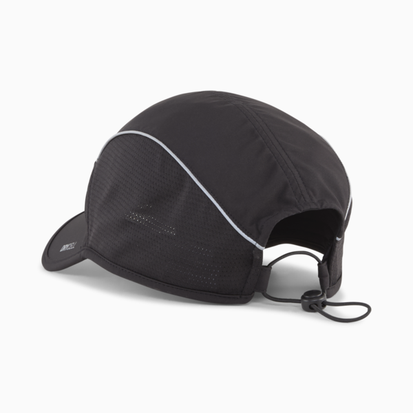 Runenr Short Visor 5 Panel Cap, PUMA Black, large-MEX