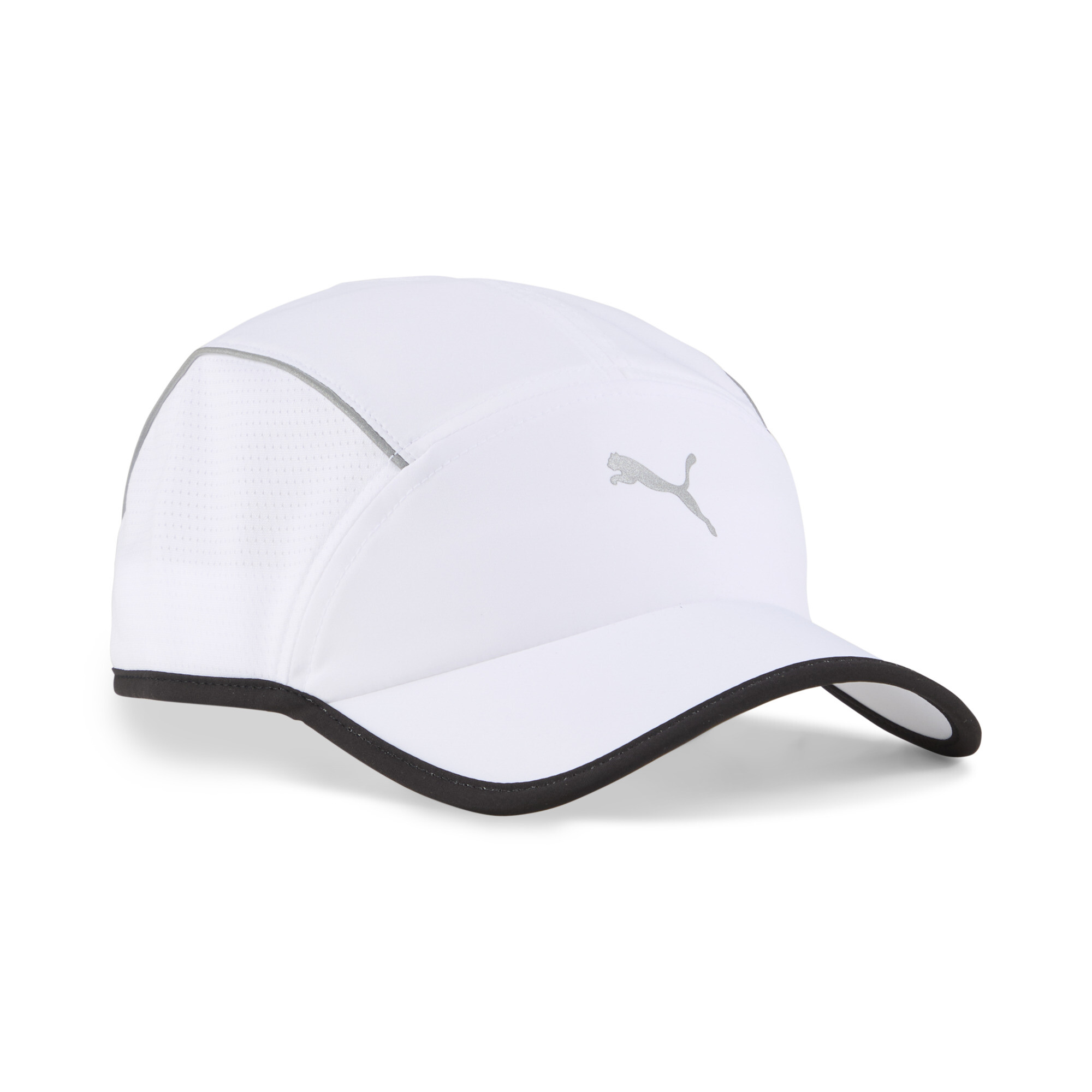 Puma Runenr 5-Panel-Cap mit kurzem Visor | Mit Logo Print | White