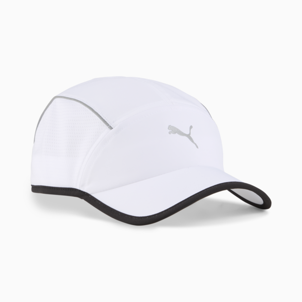 Runner Short Visor 5 Panel Cap, PUMA White, large-ZAF