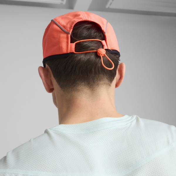 Runner Short Visor 5 Panel Cap, Glowing Red, large-ZAF