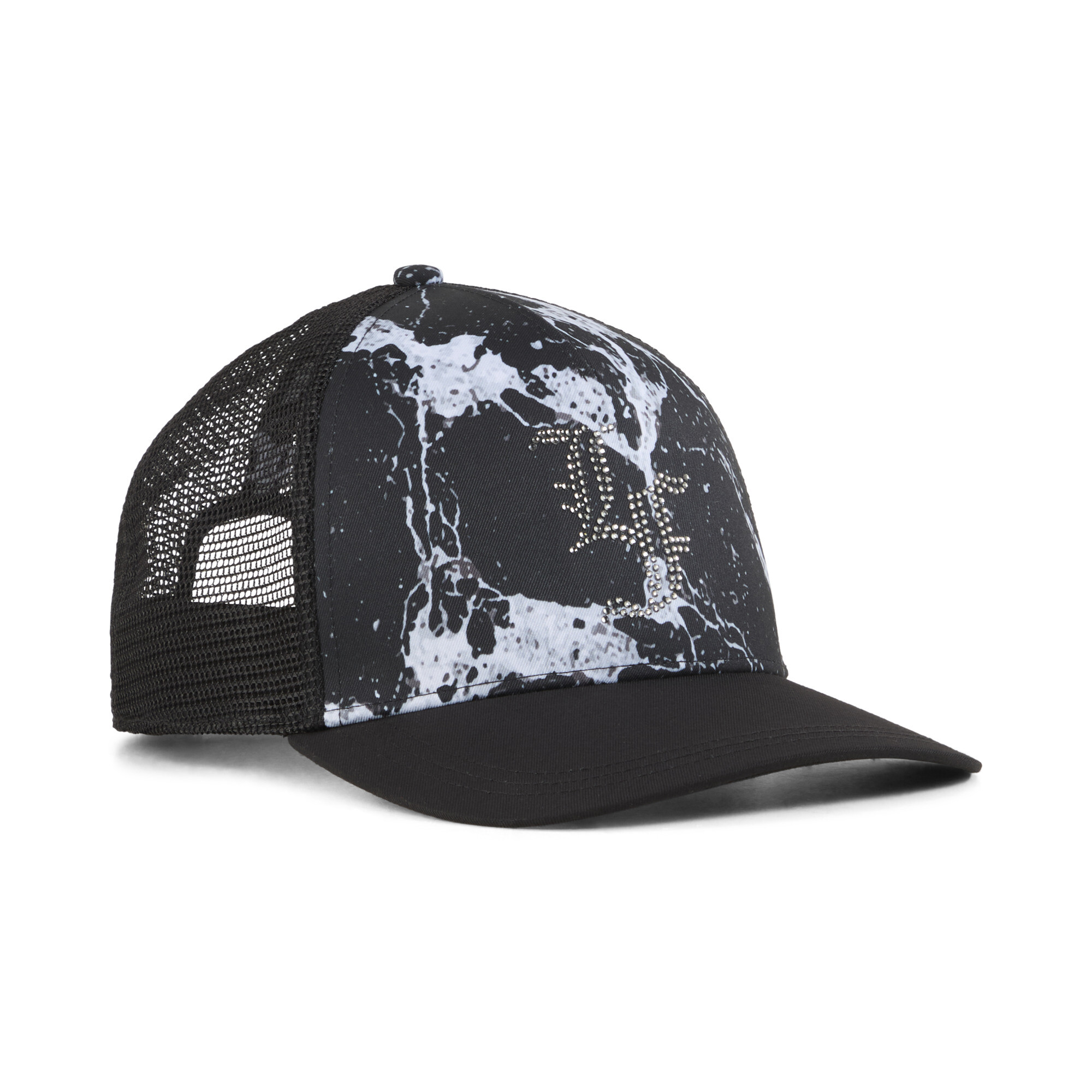 PUMA LaFrancé Written in Chrome Trucker Hat in Black