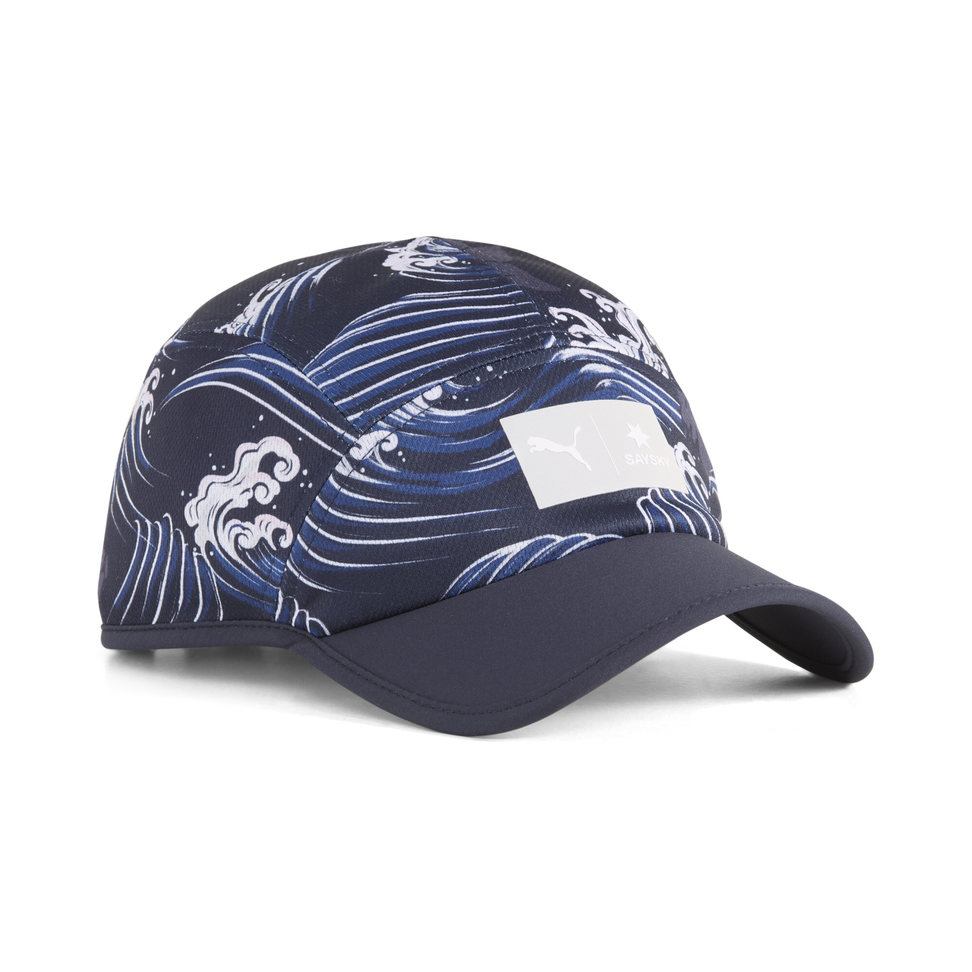 Puma X SAYSKY Running 5-Panel-Cap Unisex | Mit Plain | Navy/Feather Gray/Aop