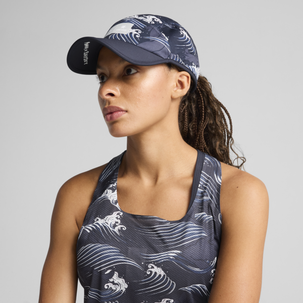Gorra PUMA X SAYSKY Running unisex, New Navy-Feather Gray-AOP, large-MEX