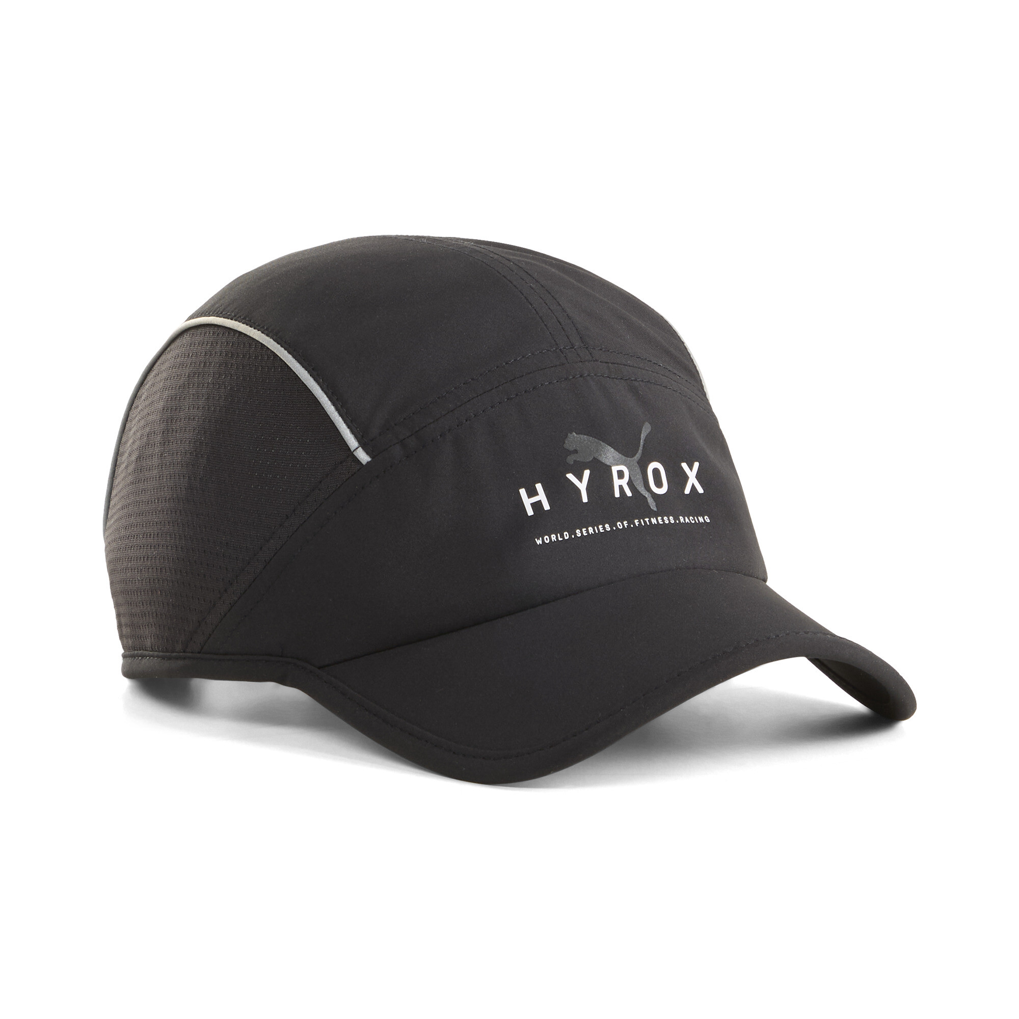 Puma X HYROX 5-Panel Short Visor Cap, Black, Sport