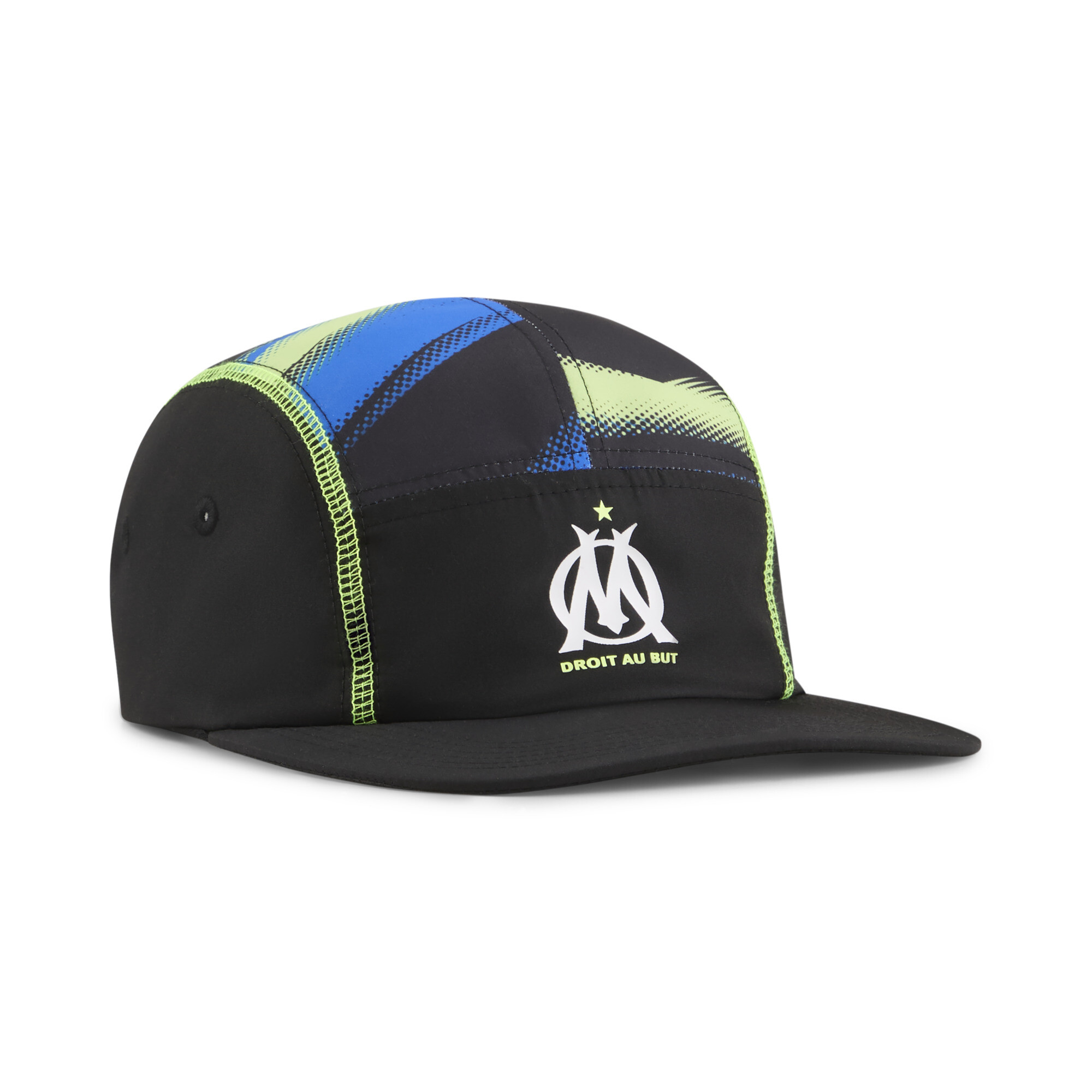 Puma Olympique de Marseille FASTER 5-Panel-Cap | Mit Print | Black/White | Größe: Adult