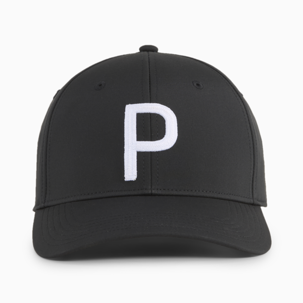 Heritage P Tech Golf Cap Men, PUMA Black-White Glow, large-MEX