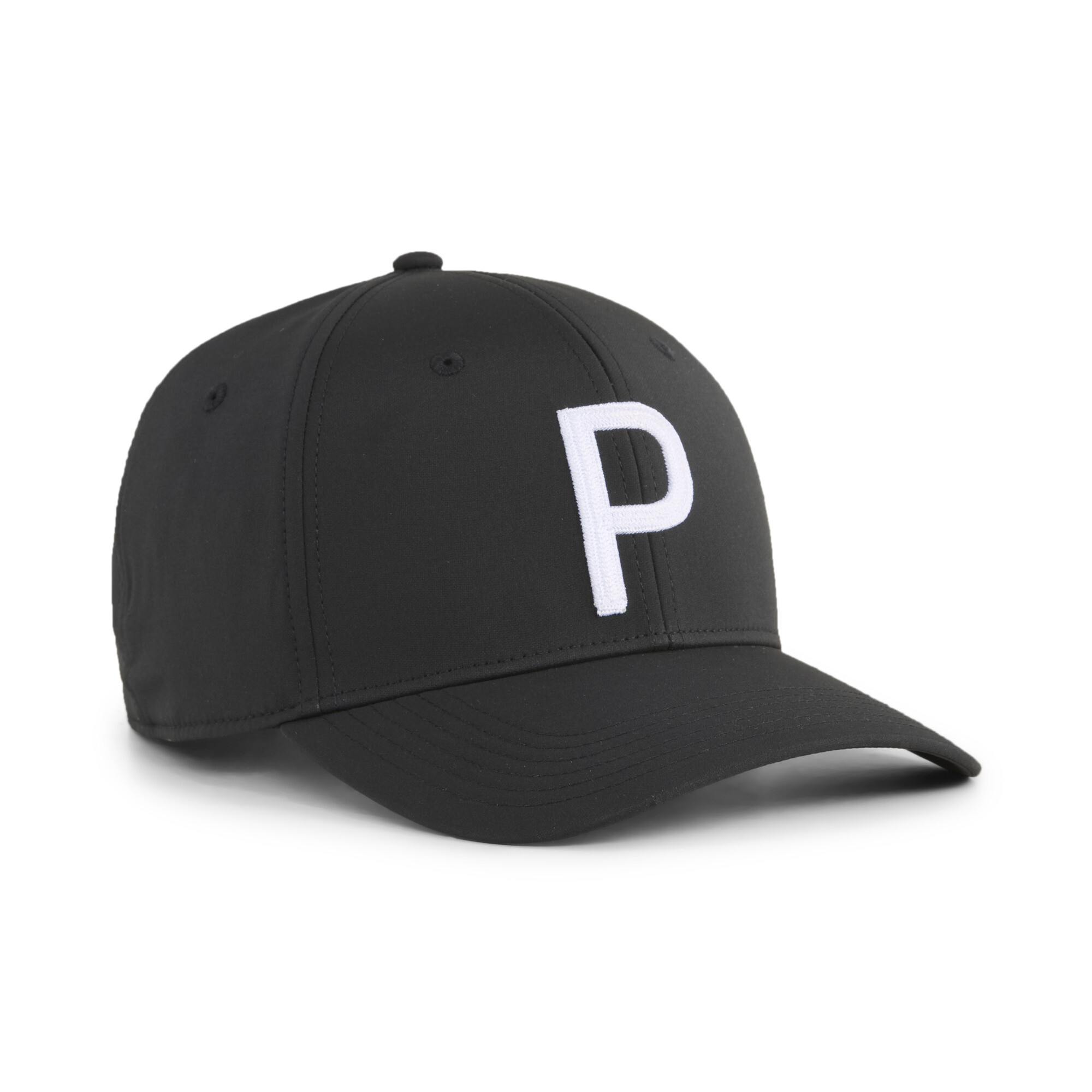 PUMA Men's Black/White Glow Heritage P Tech Golf Cap - Adult