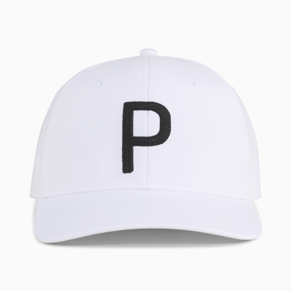 Gorra con visera Heritage P Tech Golf para hombre, White Glow-PUMA Black, large-MEX