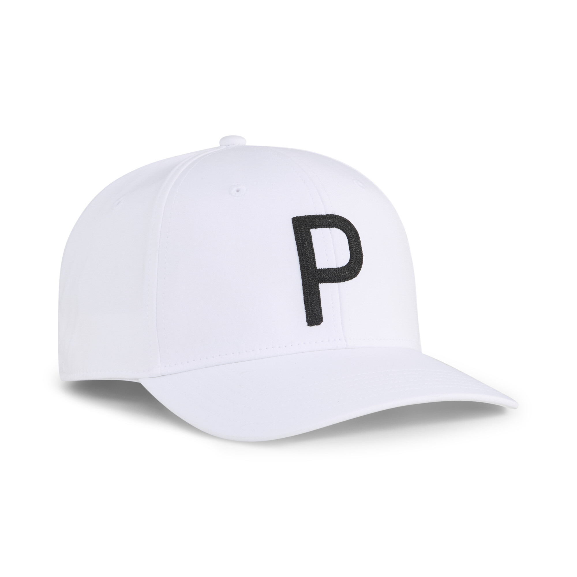 Puma Heritage P Tech Golf Cap Herren | Mit Plain | White Glow/Black | Größe: Adult