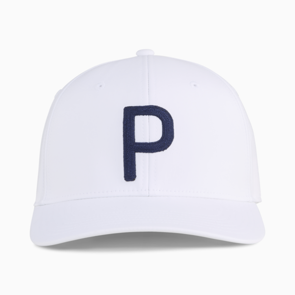 Gorra con visera Heritage P Tech Golf para hombre, White Glow-Deep Navy, large-MEX