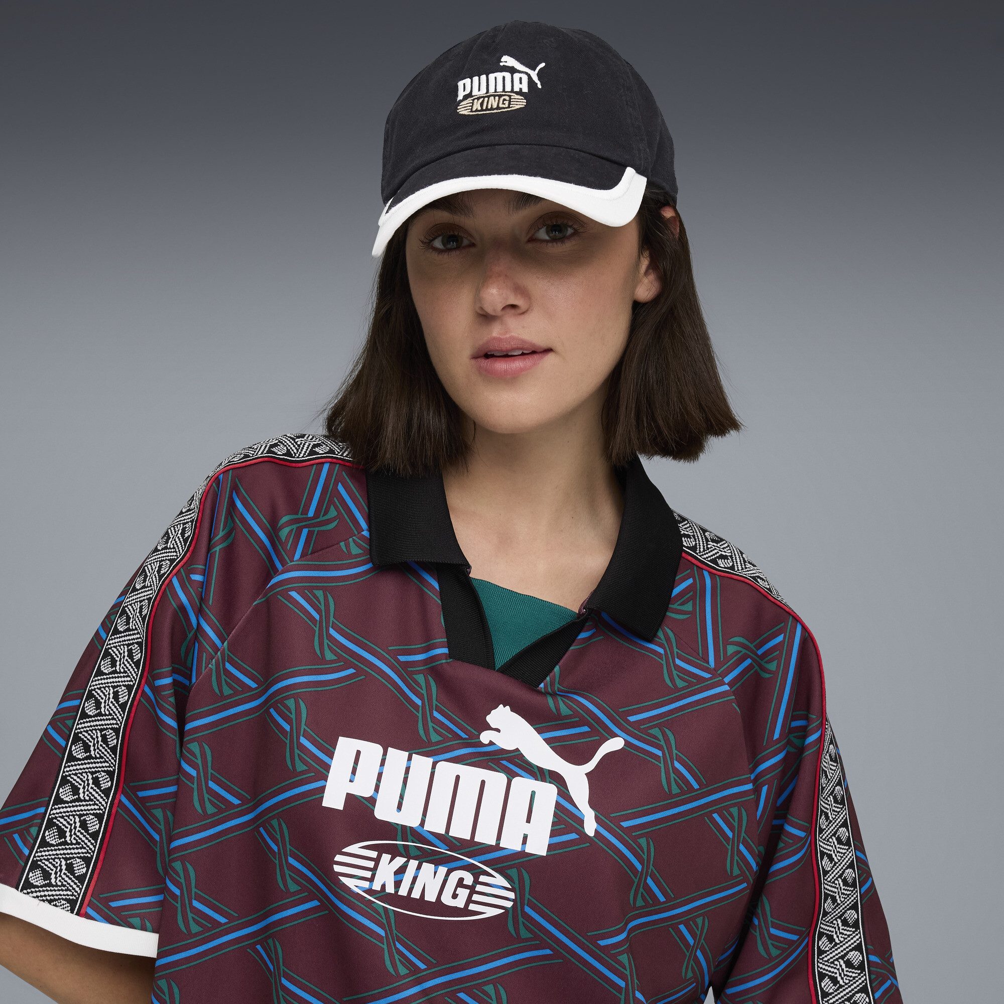 PUMA KING baseballpet met lage kromming, Zwart thumbnail 4