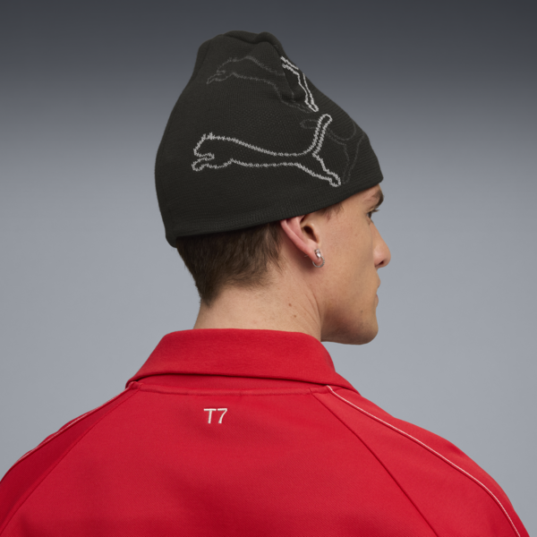PUMA Cat Graphic Mid Crown Cuffless Beanie, PUMA Black, large-MEX