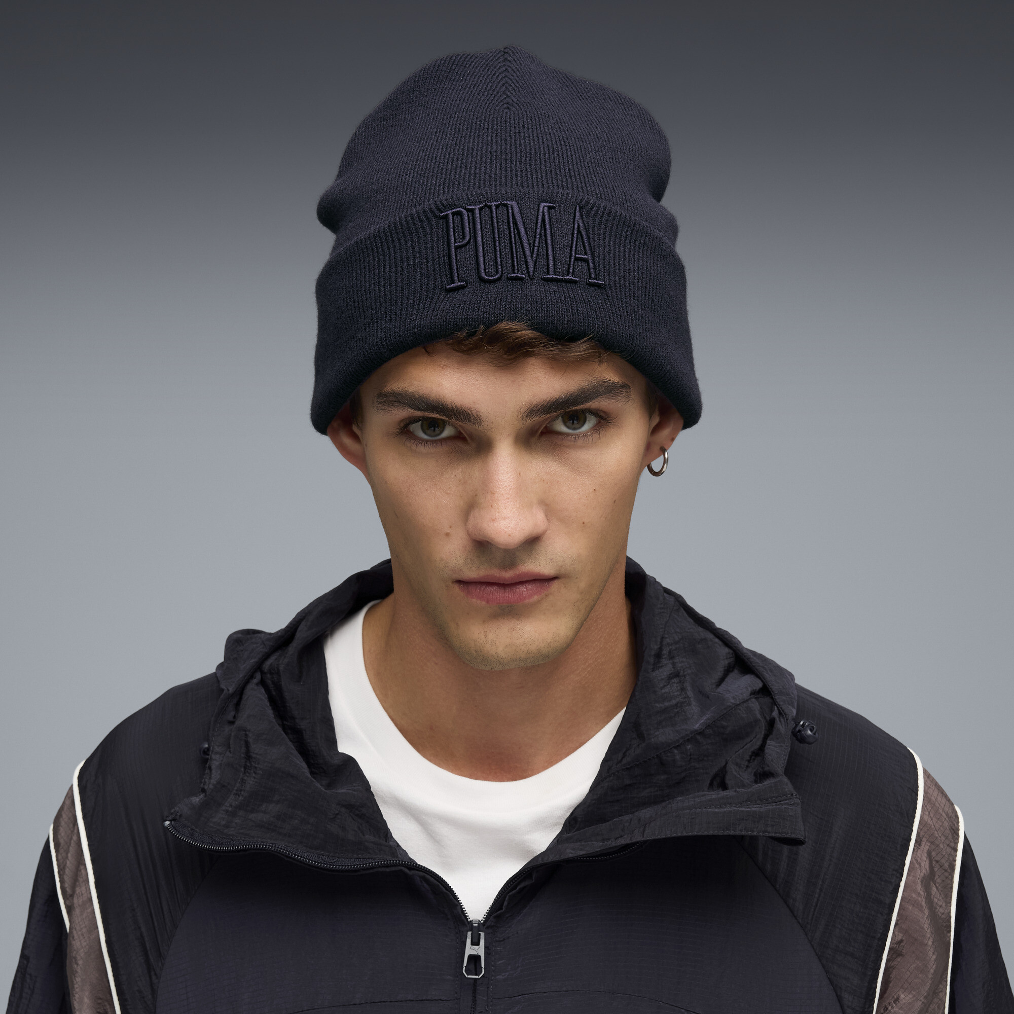 PUMA Classic graphic beanie, Blauw thumbnail 4