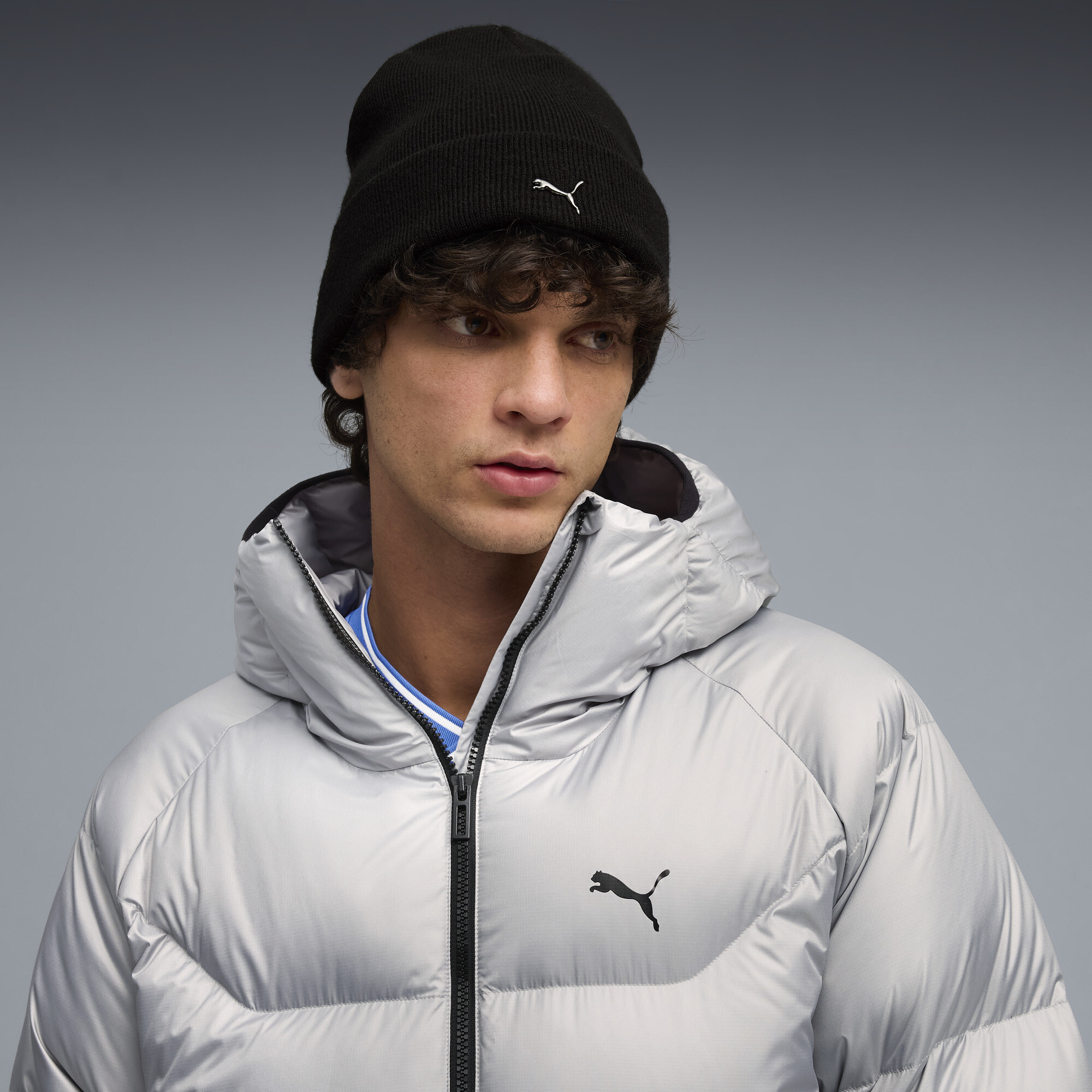 Metalen PUMA CAT beanie met hoge kroon, Zwart thumbnail 4