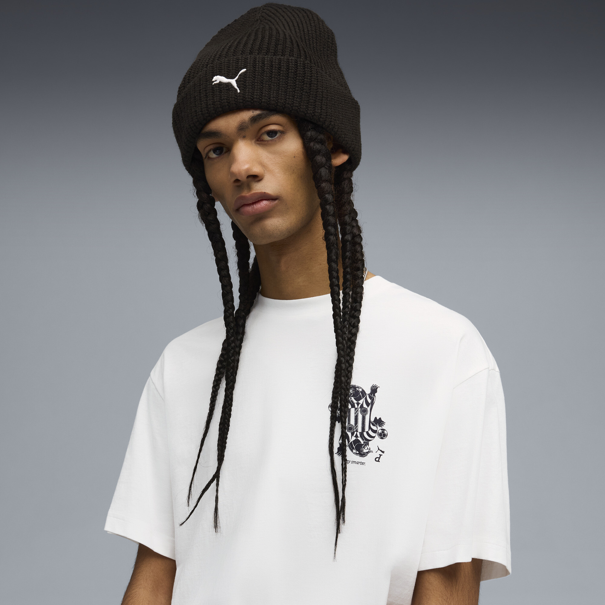 PUMA Premium Essentials beanie met hoge kruin, Zwart thumbnail 4