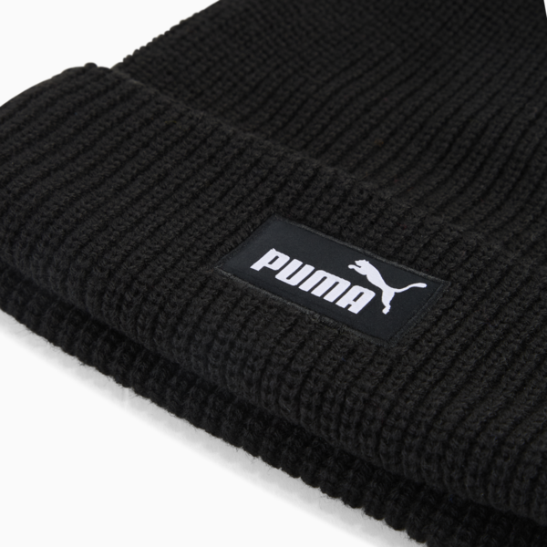 Essentials High Crown Beanie, PUMA Black, large-ZAF