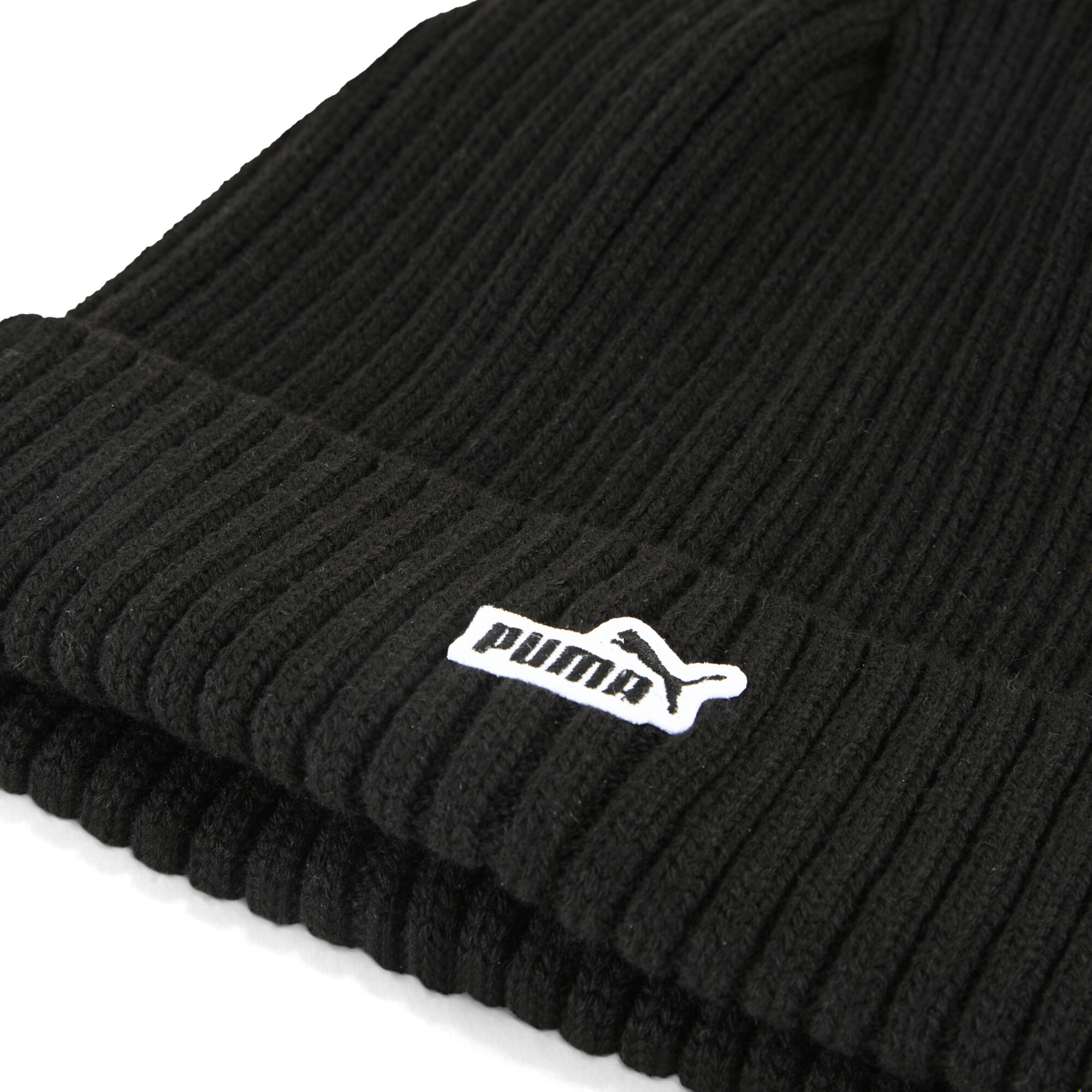PUMA Essentials Patch beanie met middelhoge kroon, Zwart thumbnail 2