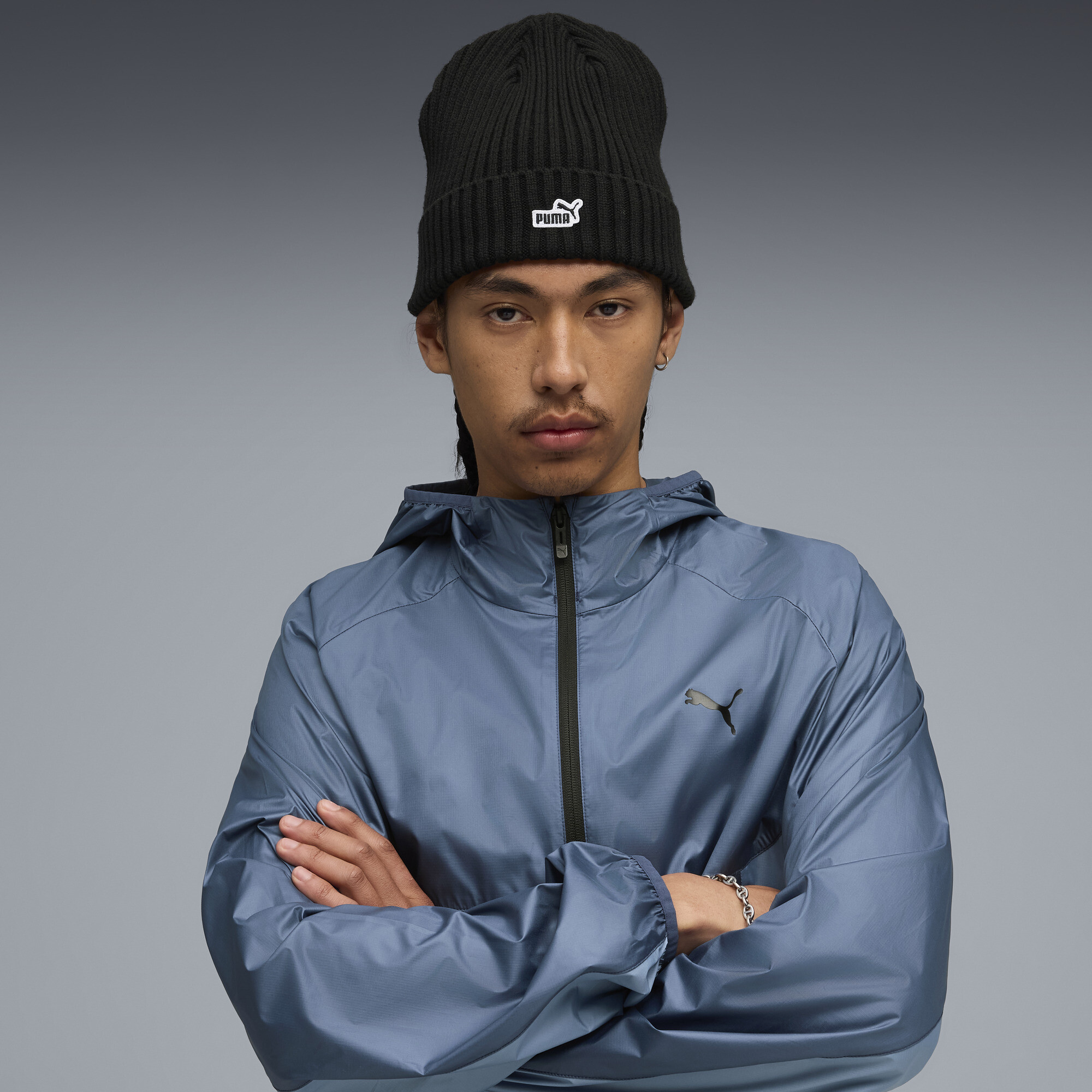 PUMA Essentials Patch beanie met middelhoge kroon, Zwart thumbnail 4