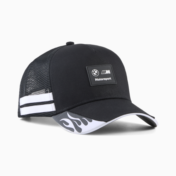 BMW M Motorsport Lifestyle Trucker Cap, PUMA Black, large-ZAF