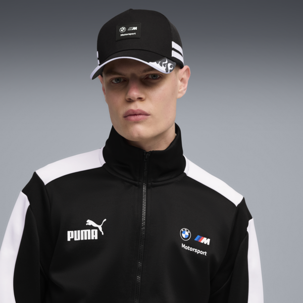 BMW M Motorsport Lifestyle Trucker Cap, PUMA Black, large-ZAF
