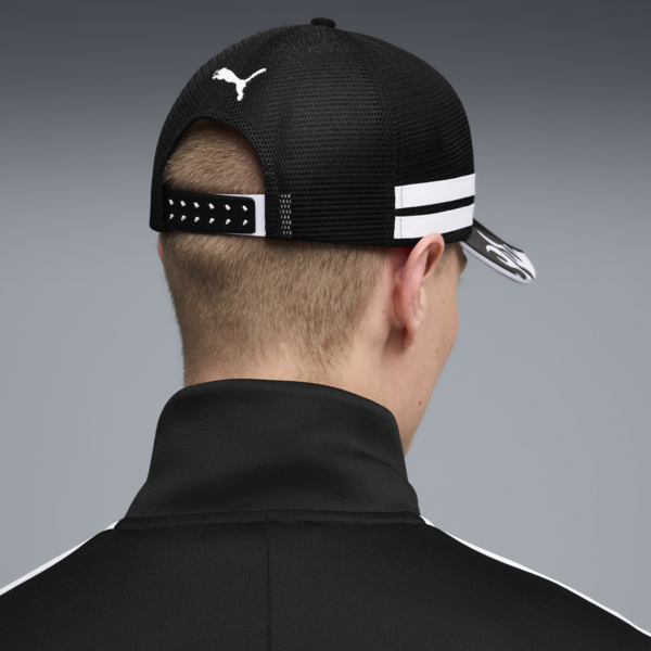 BMW M Motorsport Lifestyle Trucker Cap, PUMA Black, large-ZAF