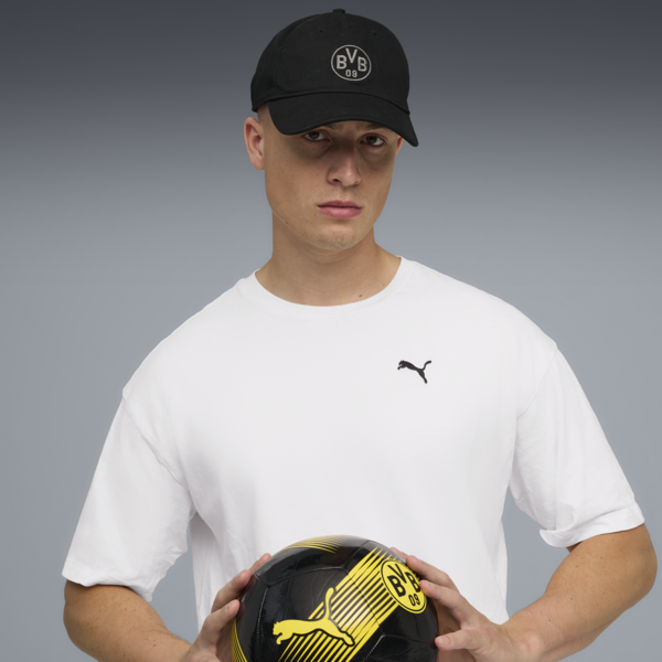 Gorra Borussia Dortmund Essentials, PUMA Black-Flat Medium Gray, large-MEX