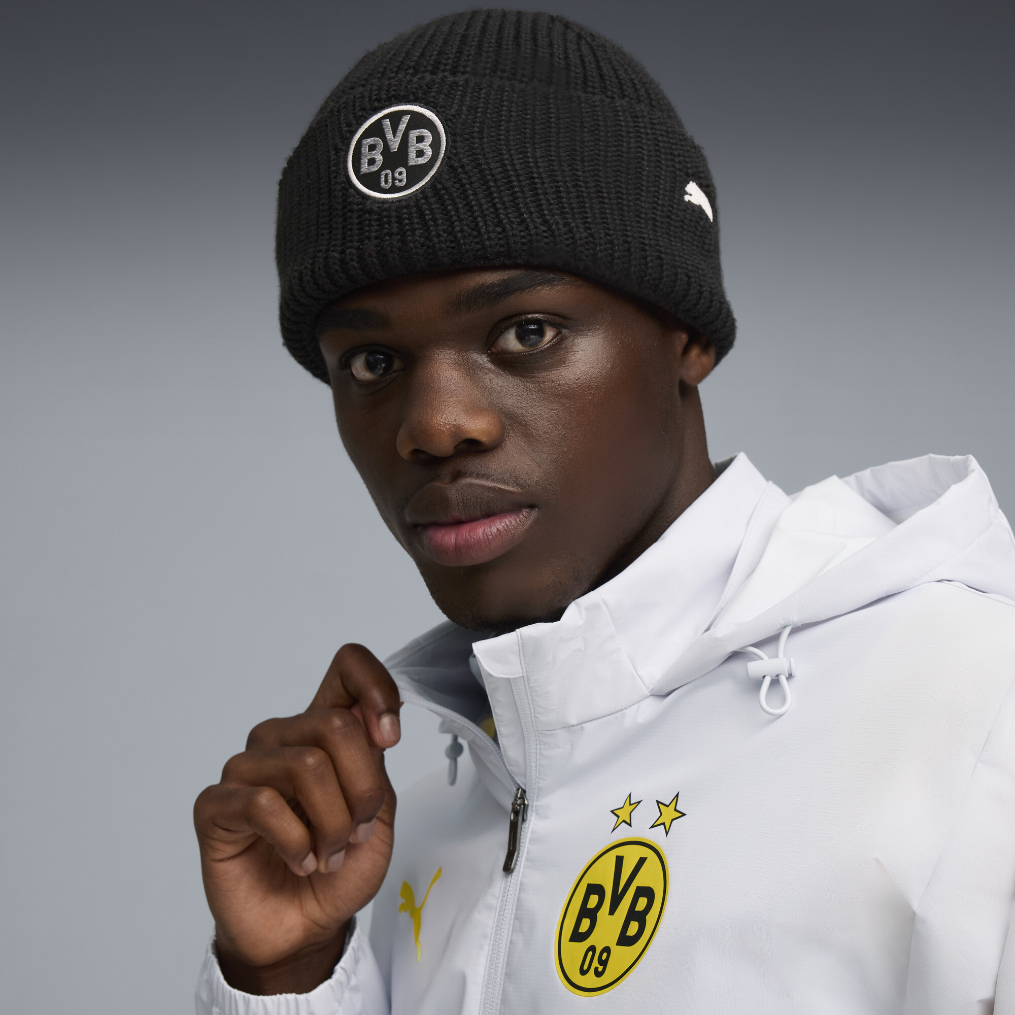 PUMA Borussia Dortmund Essentials beanie, Zwart/Grijs thumbnail 4