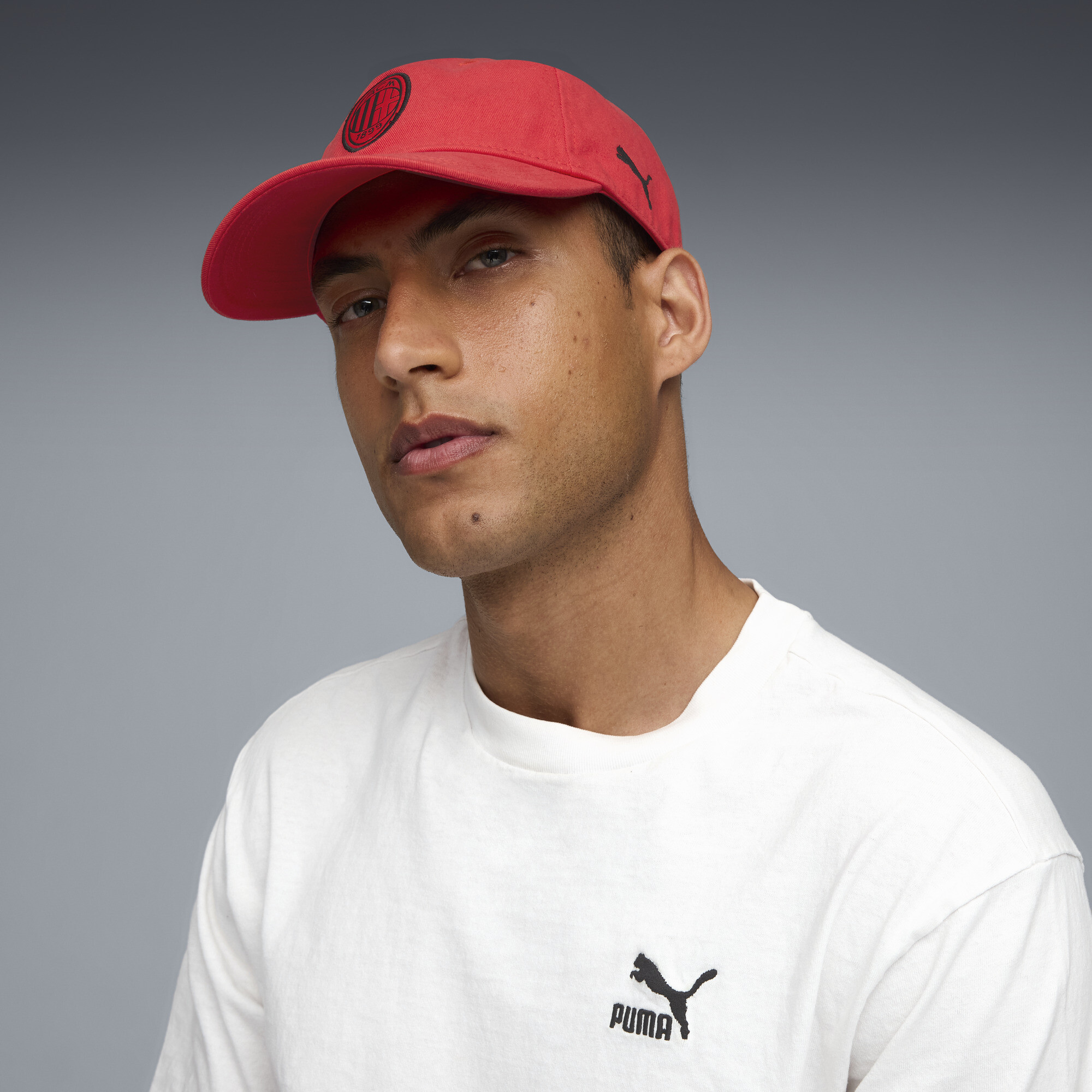 PUMA AC Milan Essentials pet uniseks, Zwart/Rood thumbnail 4