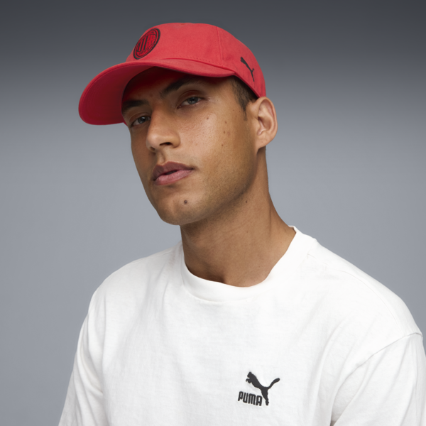 AC Milan Essentials Cap Unisex, For All Time Red-PUMA Black, large-ZAF