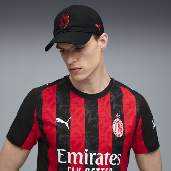 AC Milan Essentials Cap Unisex, PUMA Black-For All Time Red, large-MEX