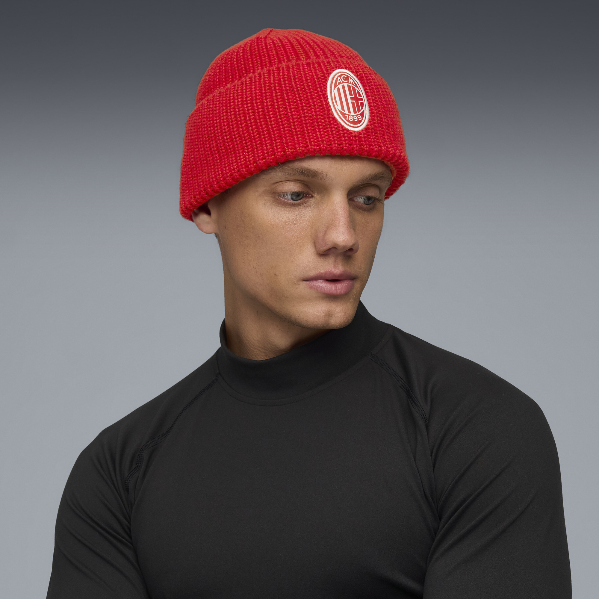 PUMA AC Milan Essentials beanie, Rood/Wit thumbnail 4