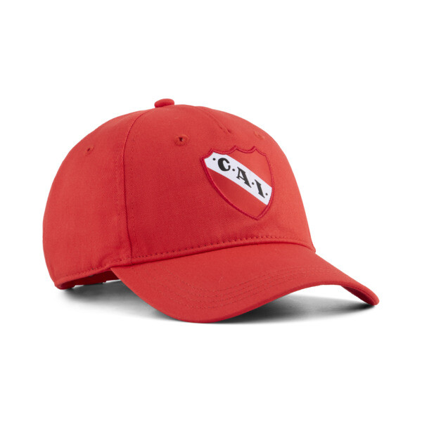 Gorra PUMA con visera C.A. Independiente Essentials En Rojo/Blanco