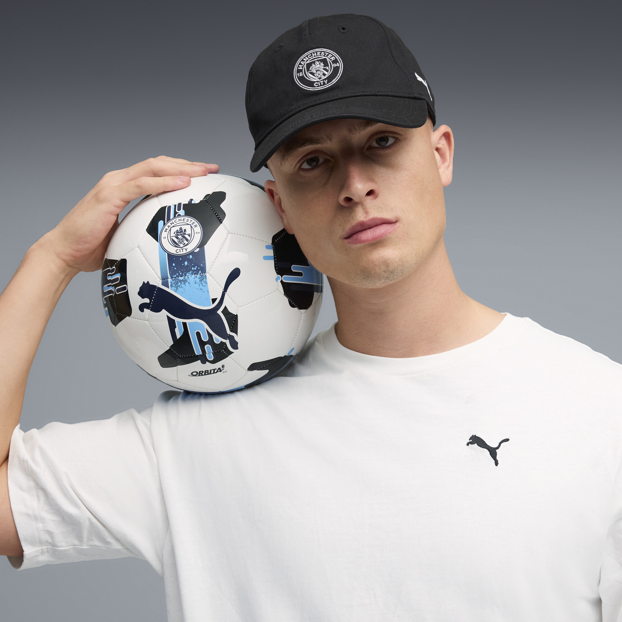 PUMA Manchester City Essentials-pet, Zwart/Zilver thumbnail 4