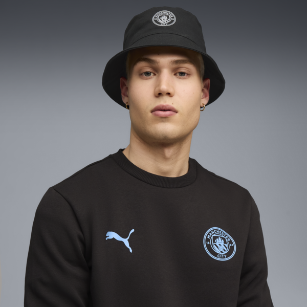 Bucket hat Manchester City Essentials, PUMA Black-PUMA Silver, large-MEX