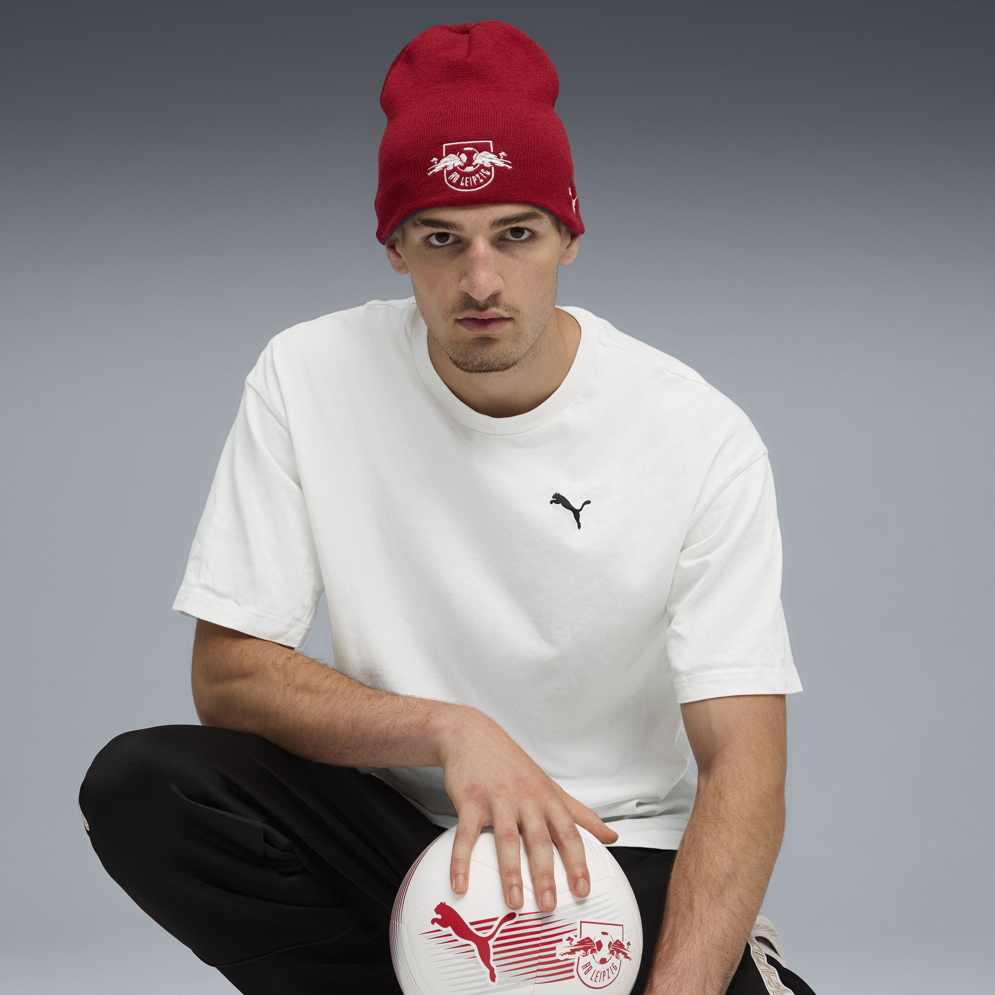 PUMA RB Leipzig omkeerbare beanie, Blauw thumbnail 5