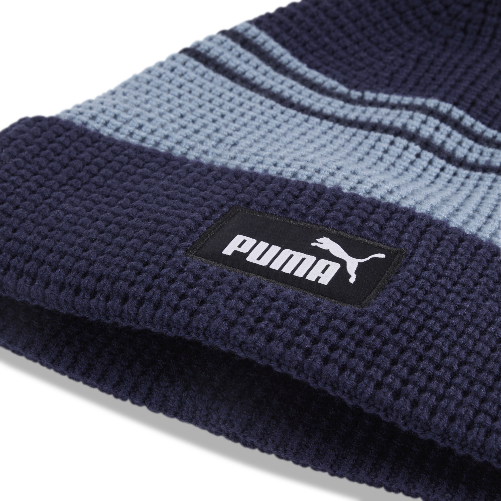 PUMA Essentials beanie met middelhoge kroon en pompon, Blauw thumbnail 2