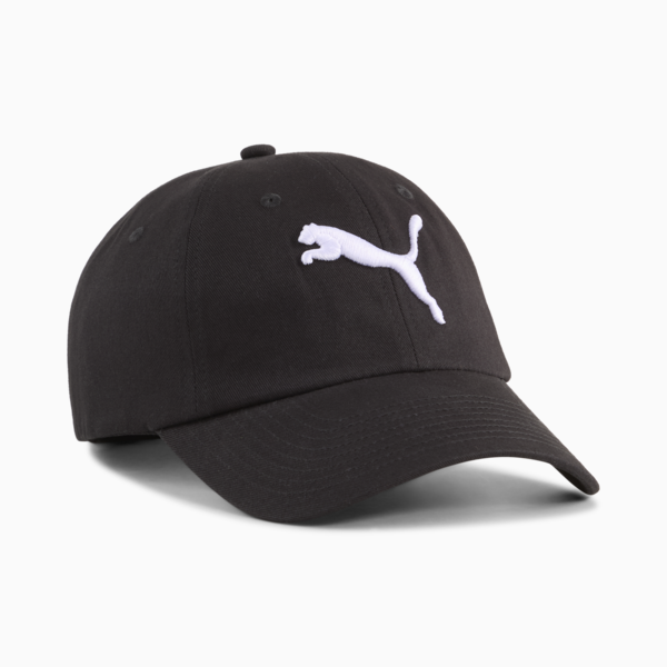 Essentials PUMA Cat Baseball Cap Youth, PUMA Black, large-MEX