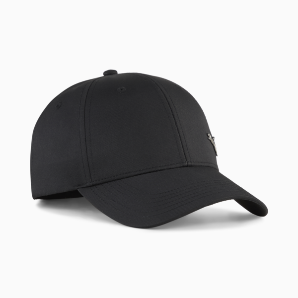 Gorra con visera Essentials Metal PUMA Cat para adolescentes, PUMA Black, large-MEX
