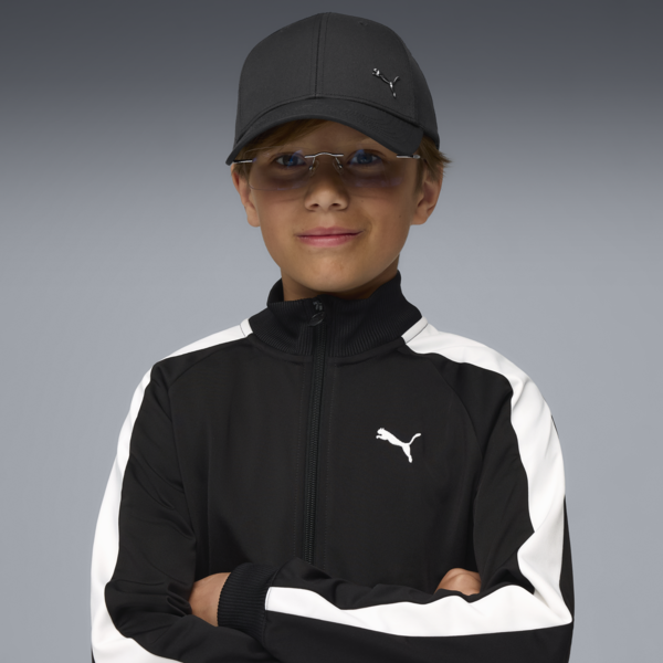Gorra con visera Essentials Metal PUMA Cat para adolescentes, PUMA Black, large-MEX