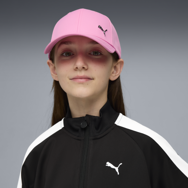 Gorra con visera Essentials Metal PUMA Cat para adolescentes, Posie Pink, large-MEX