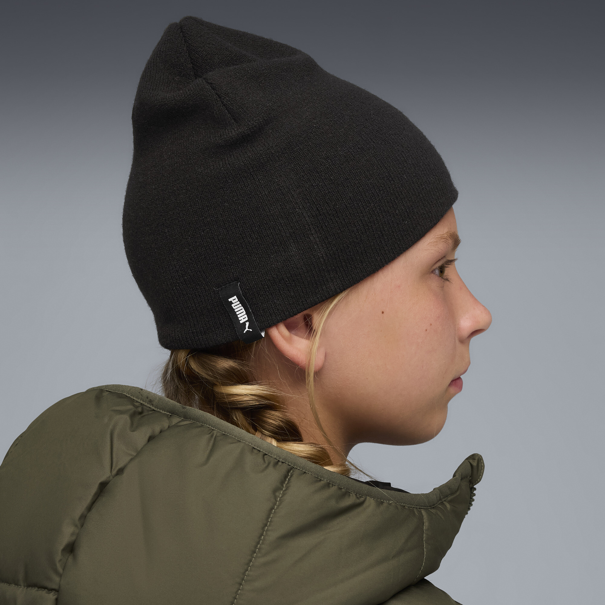 PUMA Essentials beanie met middelhoge kroon zonder boord, Zwart thumbnail 4