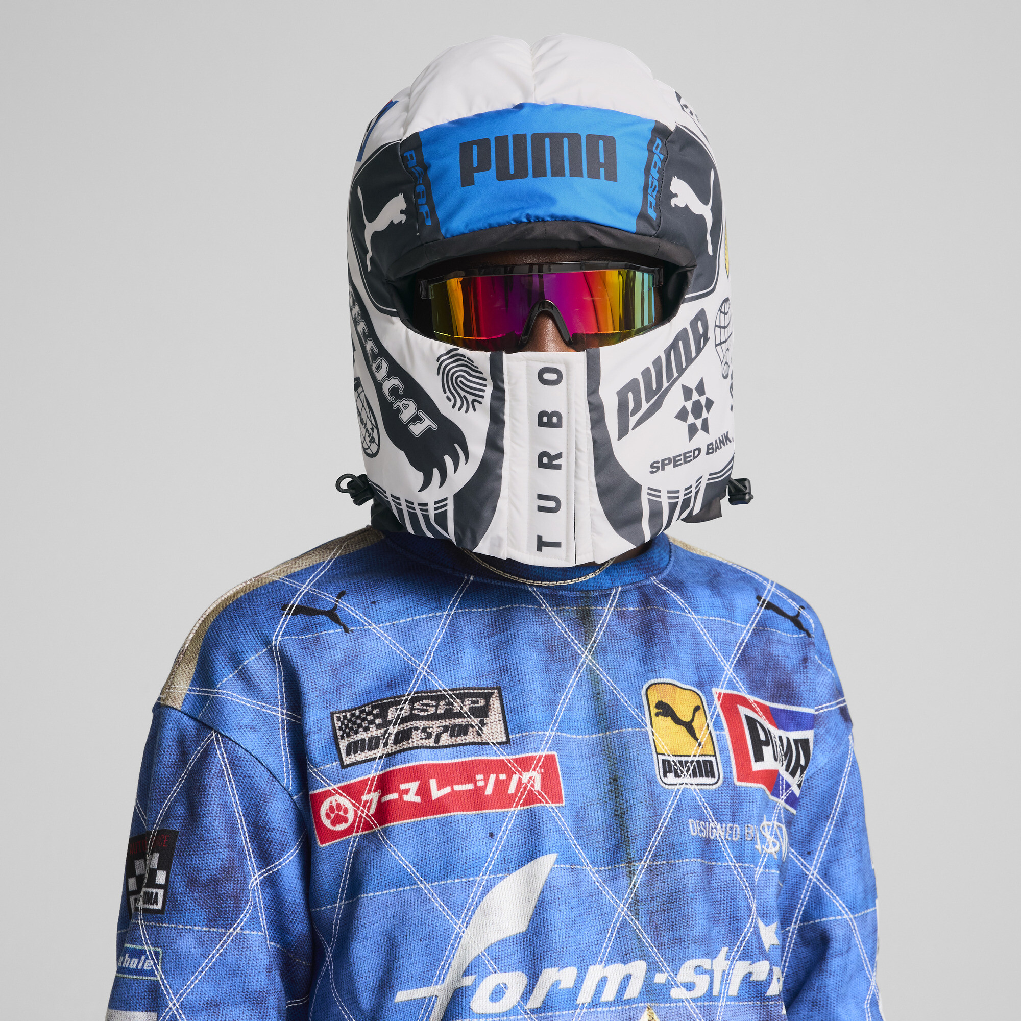 A$AP ROCKY x PUMA bivakmuts, Blauw/Wit thumbnail 5