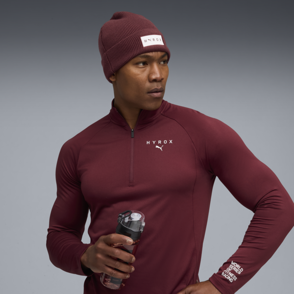 PUMA x HYROX Mid Crown Beanie, Ruby Shimmer, large-ZAF