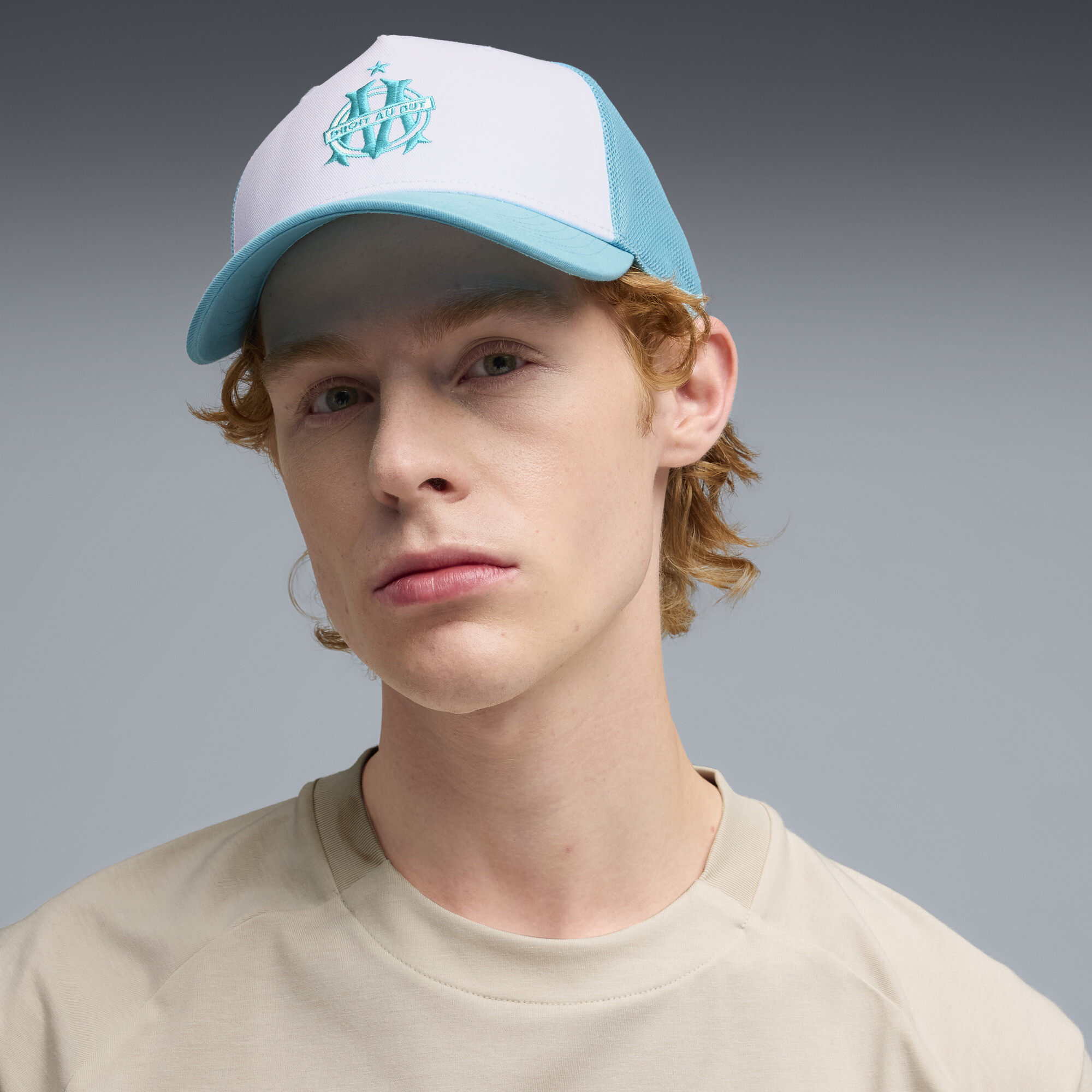 PUMA Olympique de Marseille KING truckerpet, Wit thumbnail 4