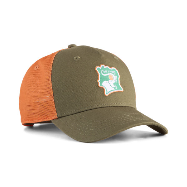 Gorra PUMA con visera Costa de Marfil En Loden Verde/Melon Glow